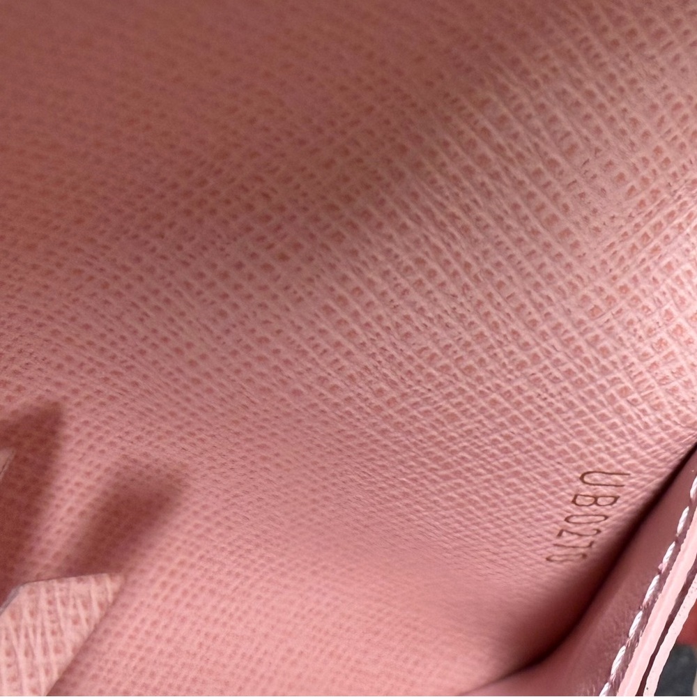 🩷NIB🩷 Louis Vuitton Damier Ebene Rosalie Wallet with Pink Leather - Full Set! - Picture 6 of 8